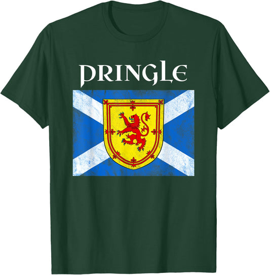 Pringle Clan Scottish Name Scotland Flag T-Shirt - T-Shirt | Forest
