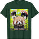 Cute Red Panda In The Wild Montage Illustrated T-Shirt - T-Shirt | Forest