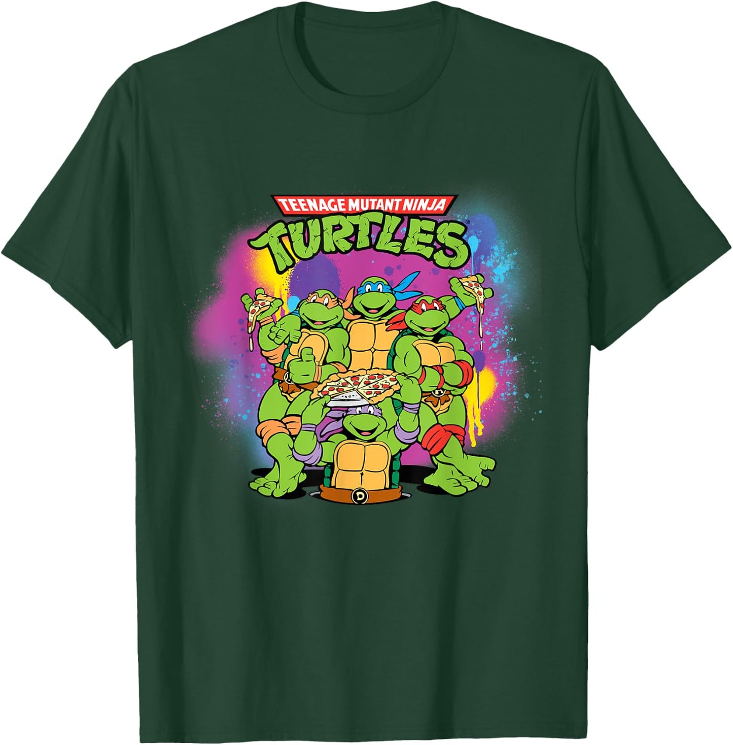 Mademark x Teenage Mutant Ninja Turtles - Original Teenage Mutant Ninja Turtles Colorful Painted T-Shirt - T-Shirt | Forest