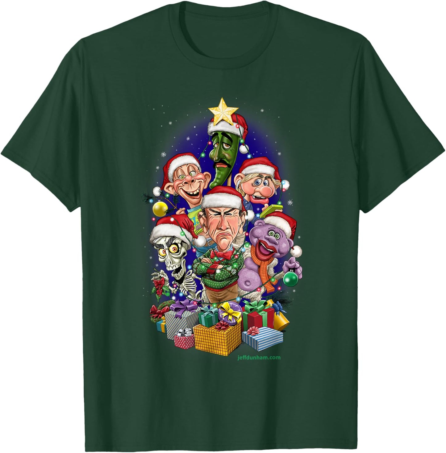 Jeff Dunham 2021 Holiday T-Shirt - T-Shirt | Forest