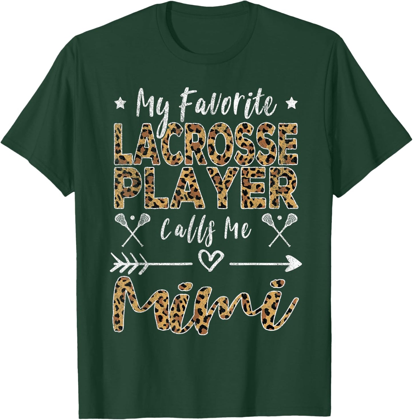 My Favorite Lacrosse Player Calls Me Mimi Grandma T-Shirt - T-Shirt | Forest