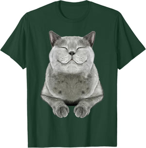 Grey Cat Smile Eager Face Cats Shirt Gifts T-Shirt - T-Shirt | Forest