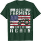 Make Farming Great Again American Flag Farmer Family Party T-Shirt - T-Shirt | Forest