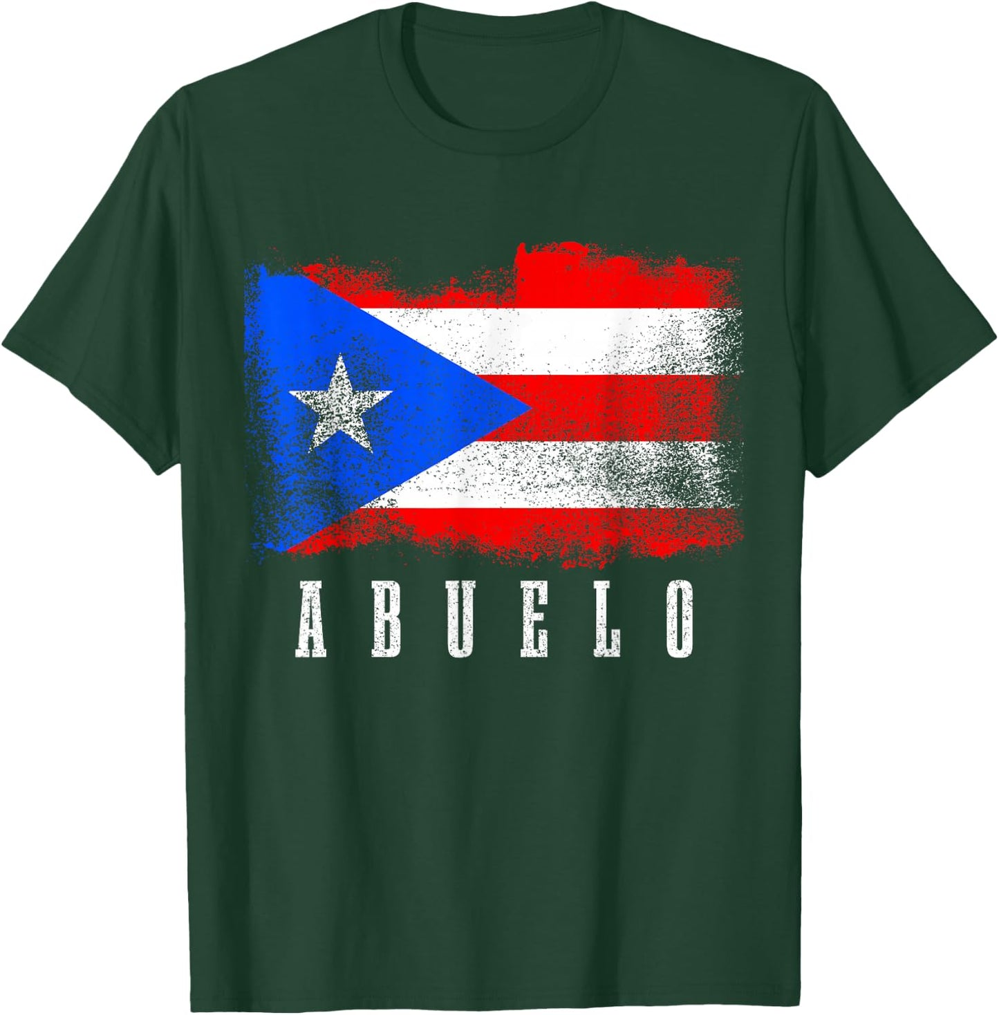 Puerto Rican Abuelo Flag Patriotic Fathers Day Dia Del Padre Men T-Shirt - T-Shirt | Forest