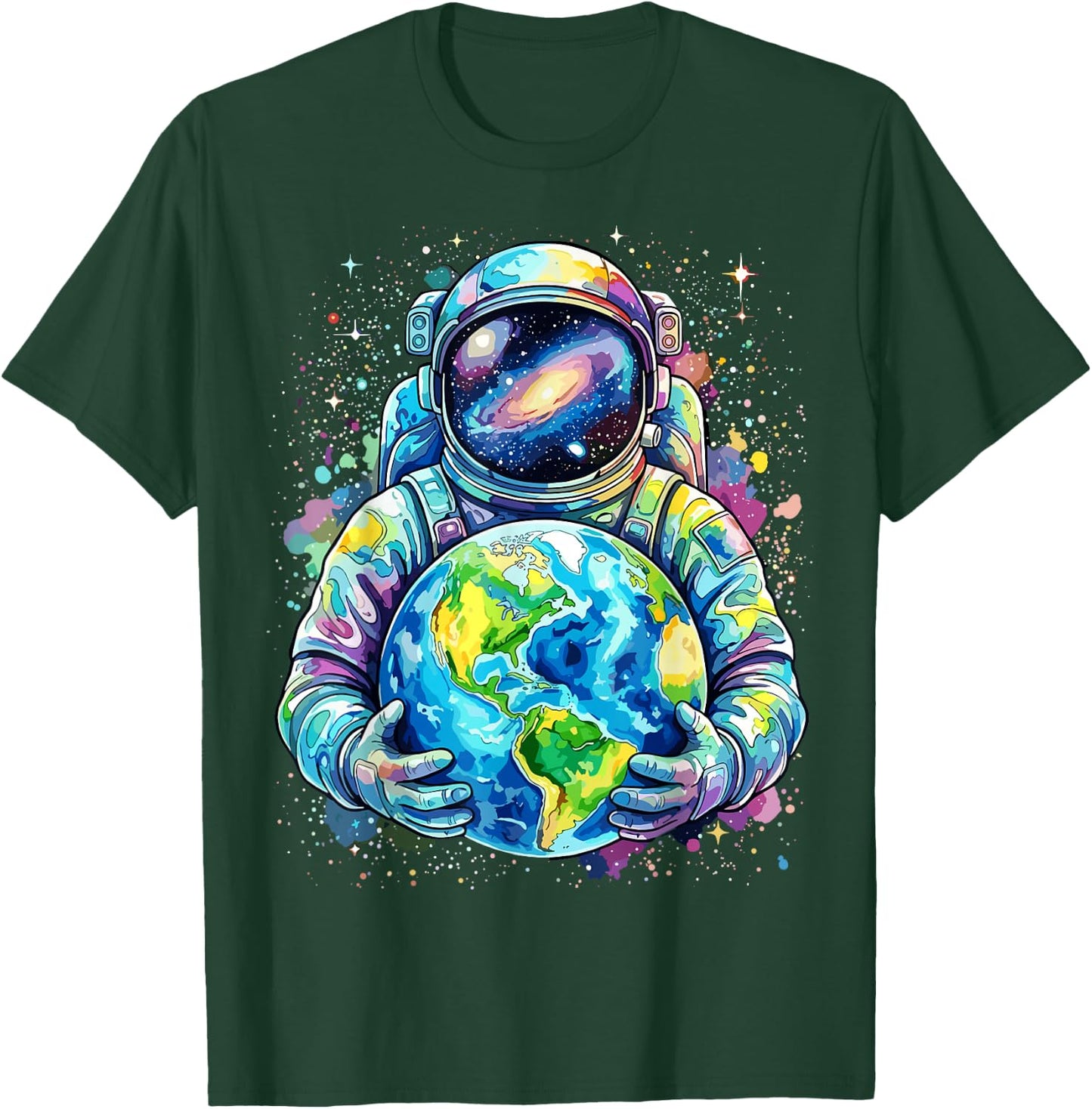 Astronaut Planet Earth Space T-Shirt - T-Shirt | Forest
