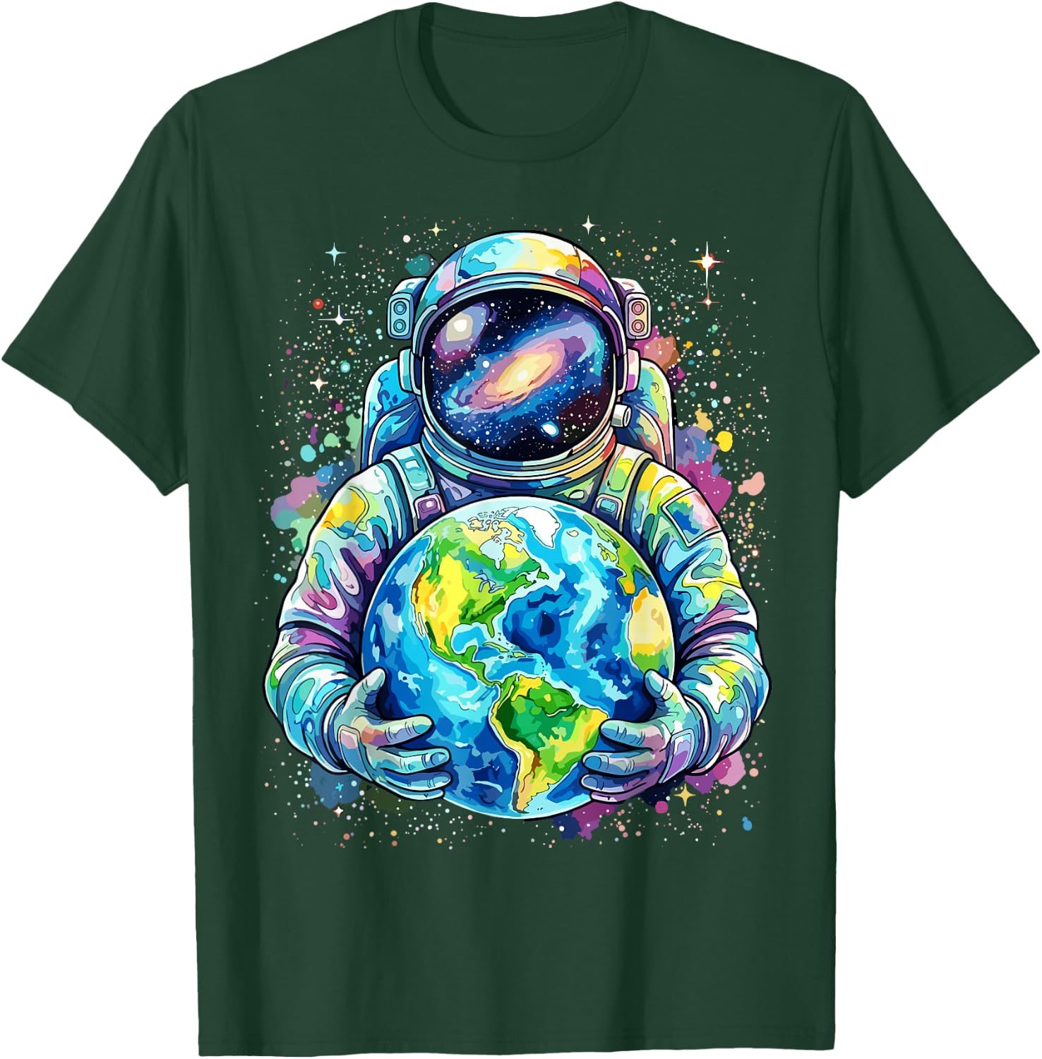 Astronaut Planet Earth Space T-Shirt - T-Shirt | Forest
