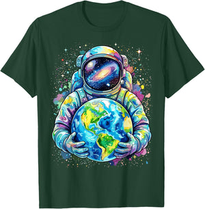 Astronaut Planet Earth Space T-Shirt - T-Shirt | Forest