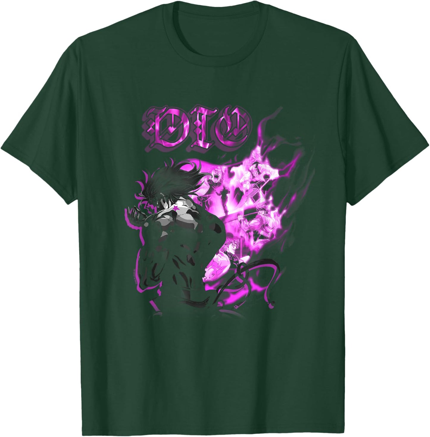 JoJo Part 3 Stardust Crusaders DIO Silhouette Stand Aura T-Shirt - T-Shirt | Forest
