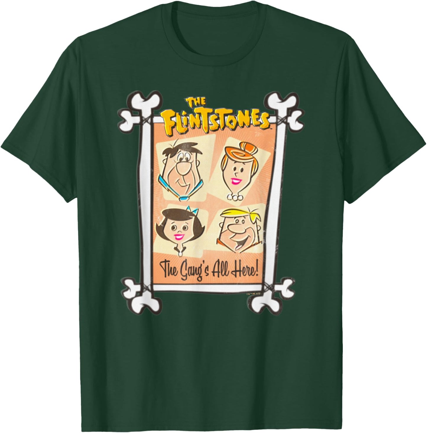The Flintstones Fred Wilma The Gang's All Here T-Shirt - T-Shirt | Forest