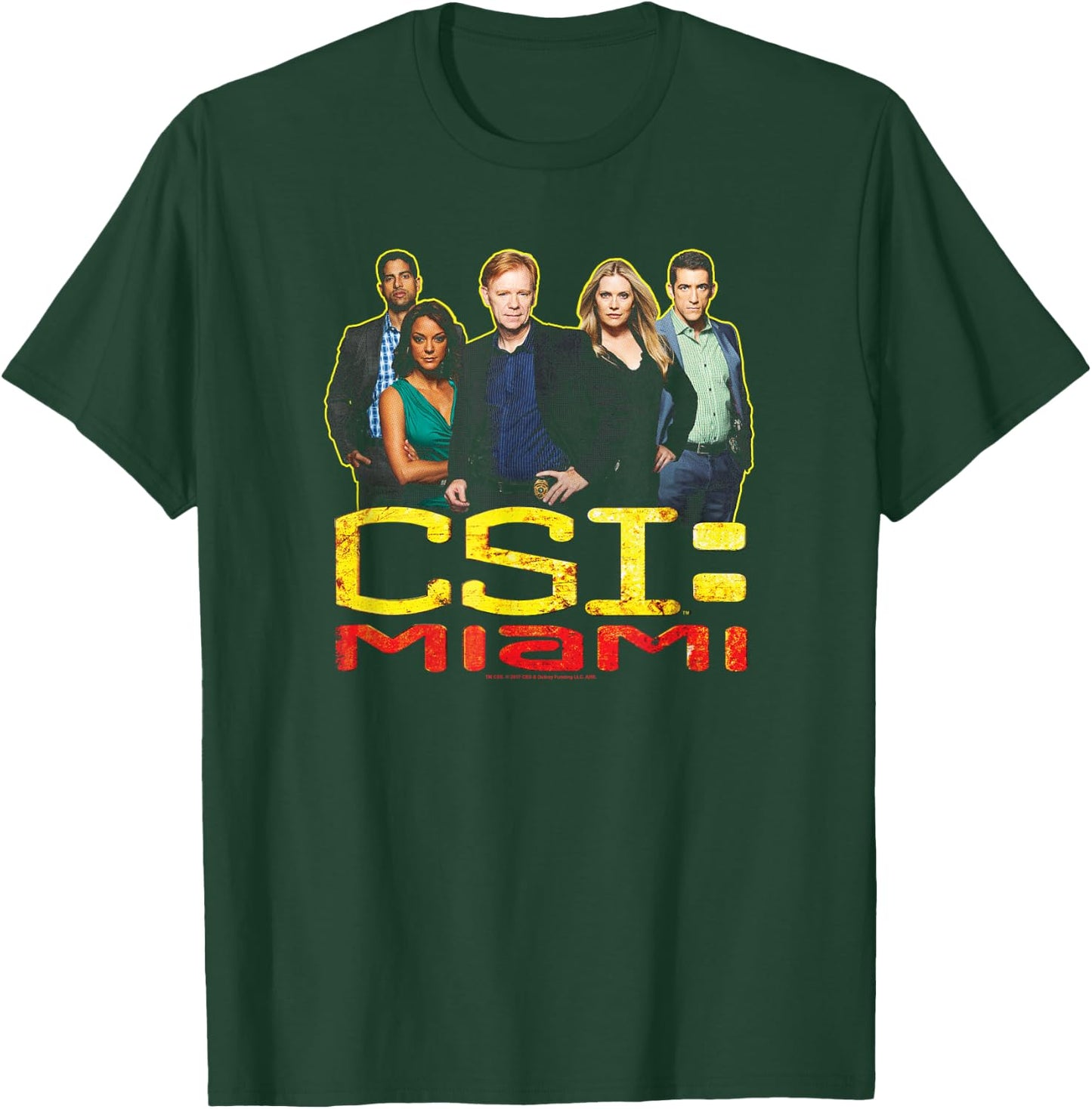 CSI: Miami The Cast In Black T-Shirt - T-Shirt | Forest