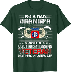 I'm A Dad Grandpa And A 82nd Airborne Veteran Father's Day T-Shirt - T-Shirt | Forest