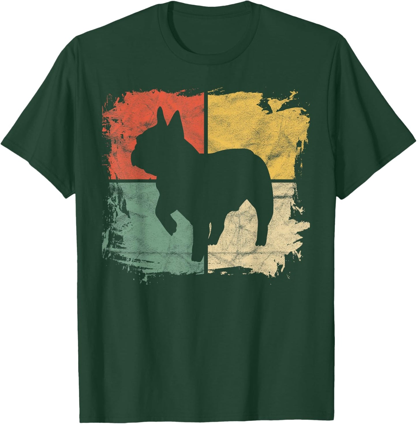 Square Retro Pug Owner Gift Dog Parent Dad Puggle Mom T-Shirt - T-Shirt | Forest