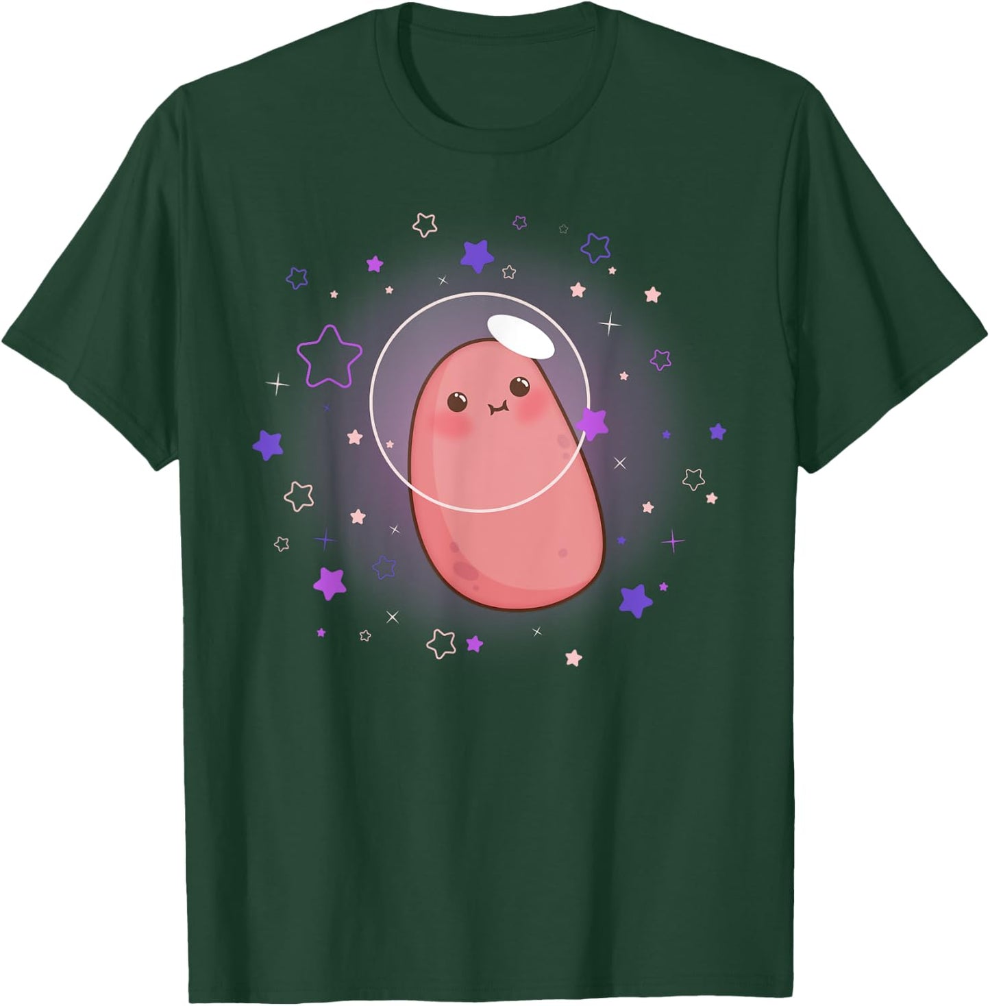 Funny Astronaut in Star Galaxy - Cute Kawaii Potato T-Shirt - T-Shirt | Forest