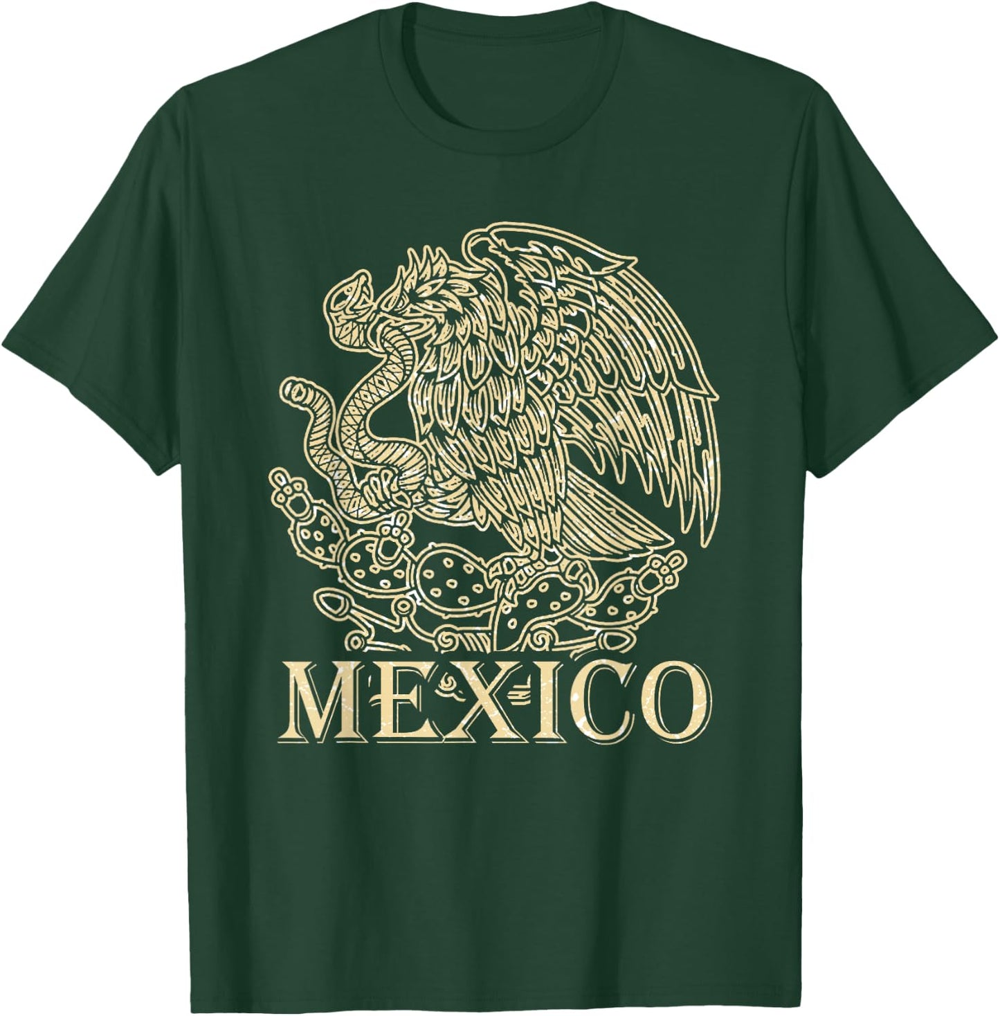 Mexico Mexican Coat Of Arms Flag Eagle Snake T-Shirt - T-Shirt | Forest