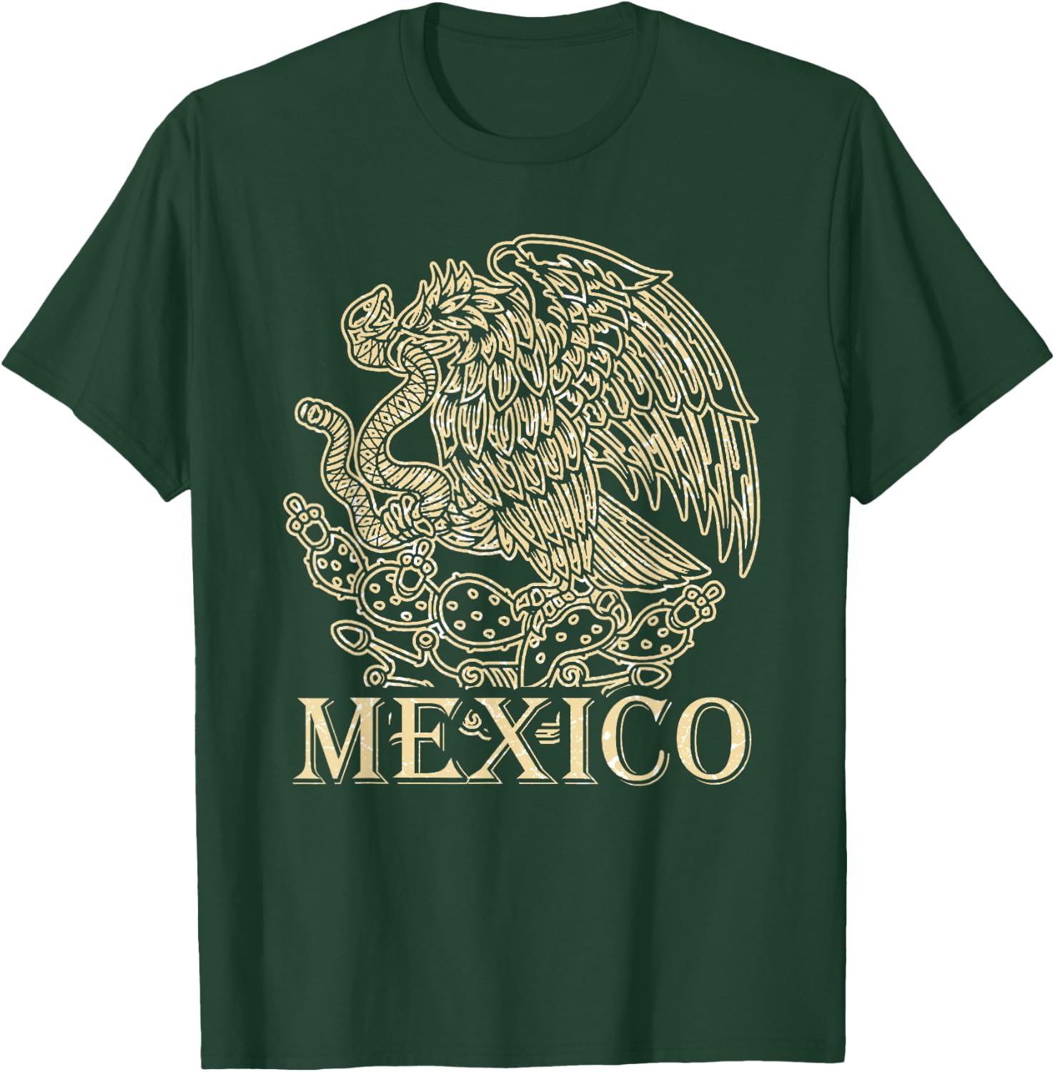 Mexico Mexican Coat Of Arms Flag Eagle Snake T-Shirt - T-Shirt | Forest