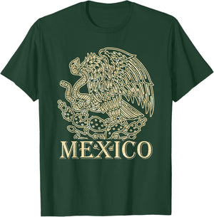 Mexico Mexican Coat Of Arms Flag Eagle Snake T-Shirt - T-Shirt | Forest