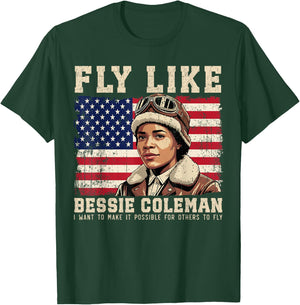 Bessie Coleman – First Black Female Pilot Tribute T-Shirt - T-Shirt | Forest