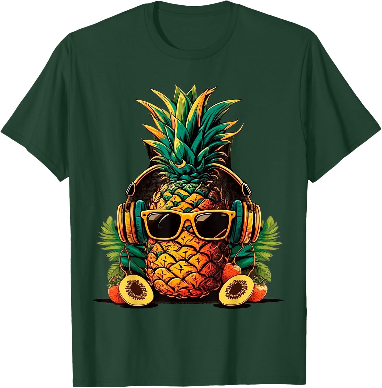 Pineapple With Sunglasses Hawaii Hawaii Men Women Kids T-Shirt - T-Shirt | Forest