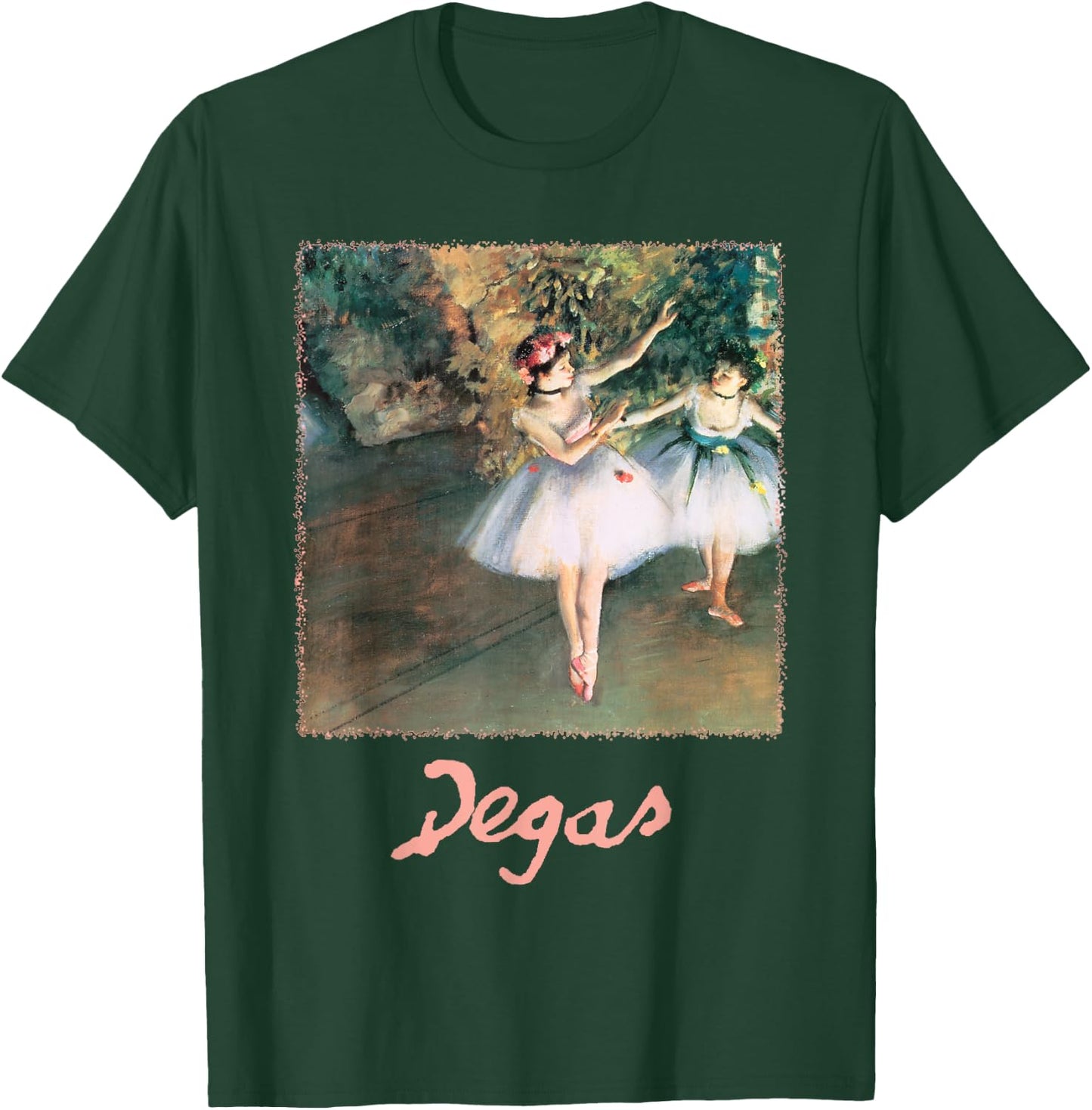 Two Dancers on a Stage by Edgar Degas, Vintage Ballet Art T-Shirt - T-Shirt | Forest