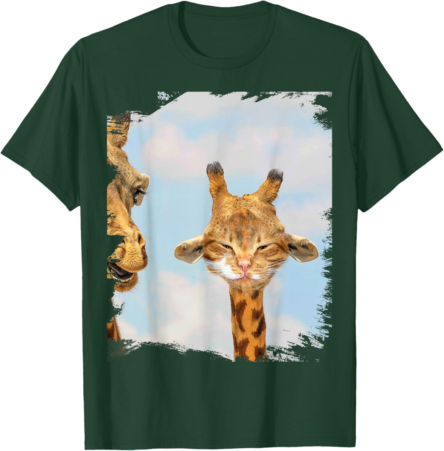 Girat Cat Giraffe Hybrid Men Women Kids T-Shirt - T-Shirt | Forest