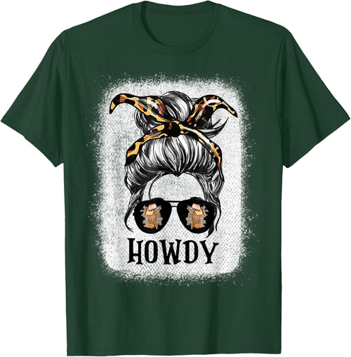 Messy Bun Hat Howdy Rodeo Western Country Southern Cowgirl