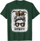 Messy Bun Hat Howdy Rodeo Western Country Southern Cowgirl T-Shirt - T-Shirt | Forest