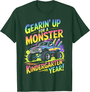 Back to School Kindergarten Monster Truck First Day Boys T-Shirt - T-Shirt | Forest