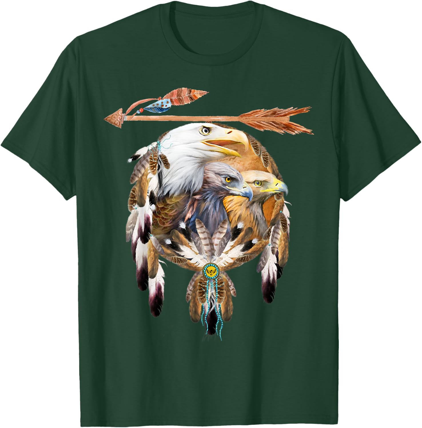 Native American Indian Tribal Art T-Shirt - T-Shirt | Forest