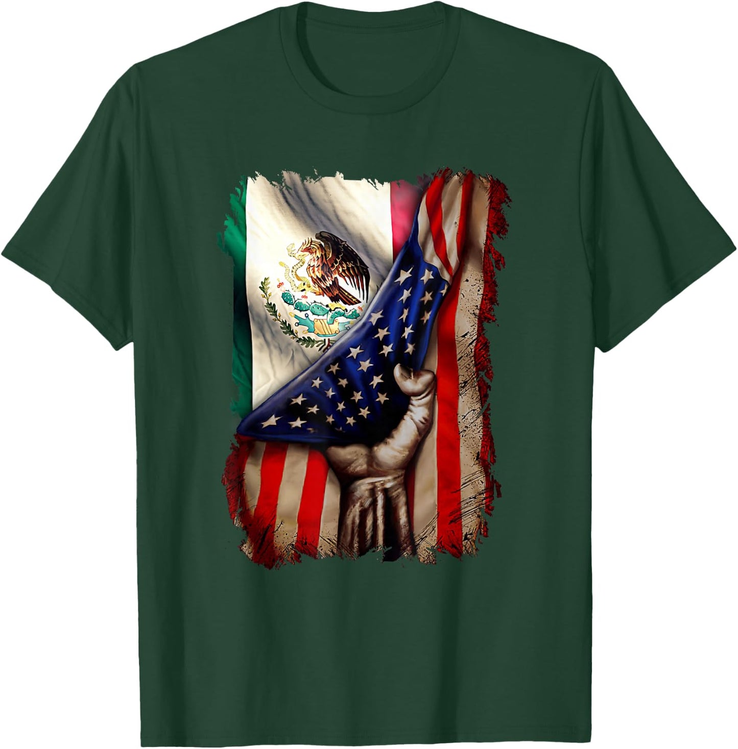 Mexican Roots American Mexican Flag Mexico is Calling T-Shirt - T-Shirt | Forest