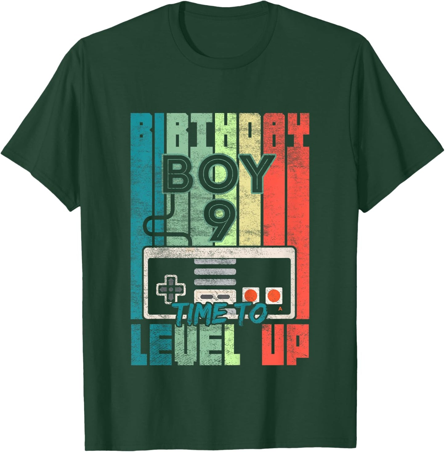 Kids Birthday Boy 9 Time to Level Up 9 Birthday Boy Level Up T-Shirt - T-Shirt | Forest