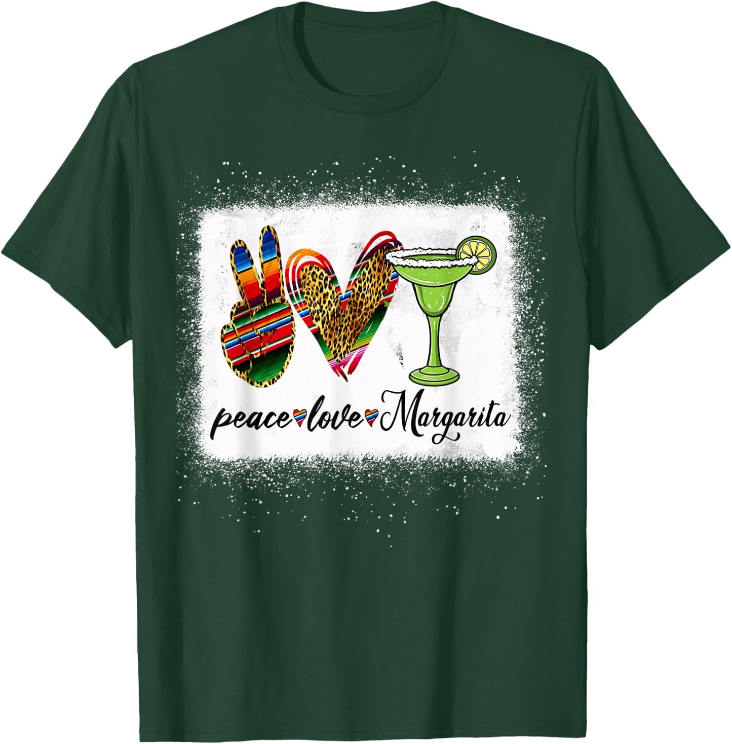 Peace Love Margarita Shirt Feelin' Salty Margarita Drinking T-Shirt - T-Shirt | Forest