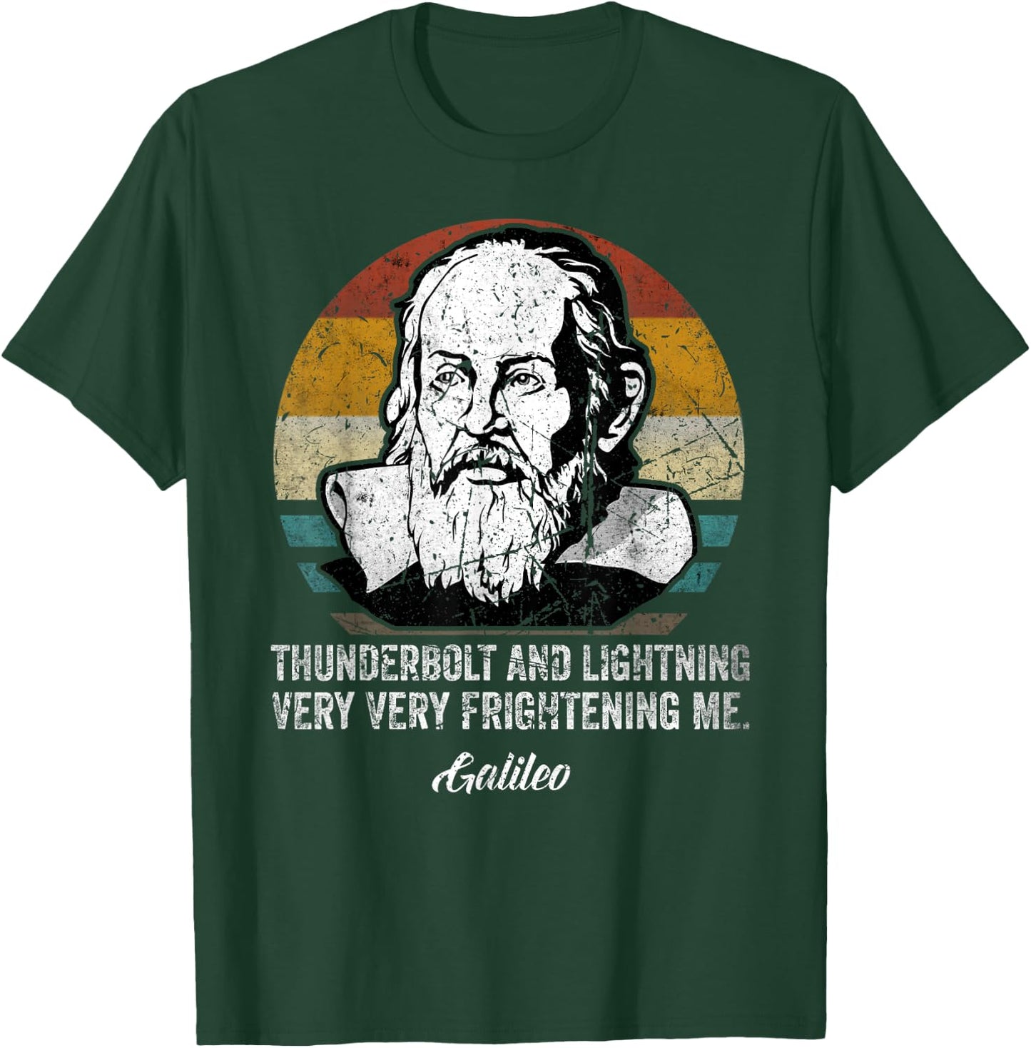 Thunderbolt lightning Galileo philosopher physics astronomy T-Shirt - T-Shirt | Forest