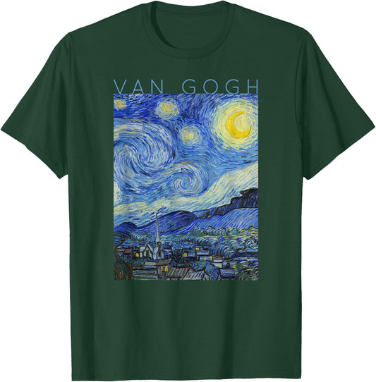 Van Gogh Starry Night - Art for Artists T-Shirt - T-Shirt | Forest