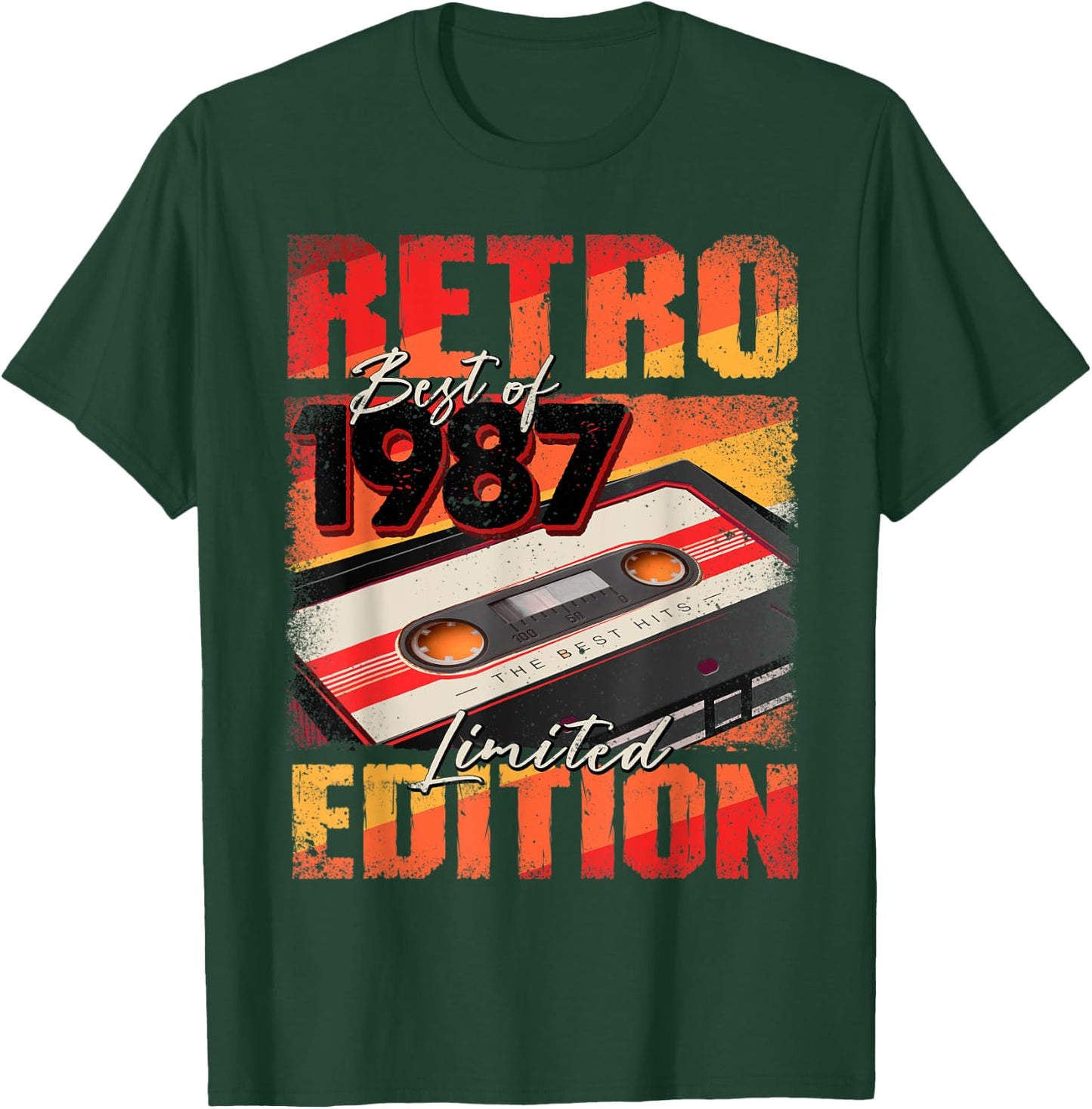 Vintage 1987 Best Of 1987 Cassette Tape 35th Birthday T-Shirt - T-Shirt | Forest