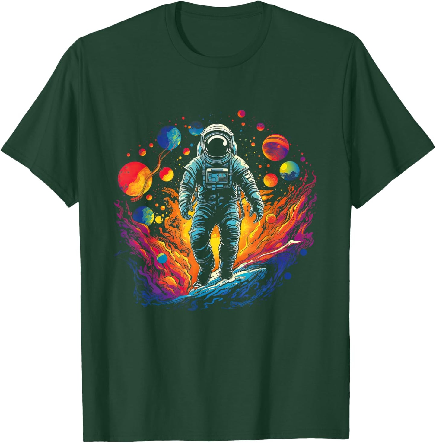 Space Galaxy Geek Astronaut Artwork Science T-Shirt - T-Shirt | Forest