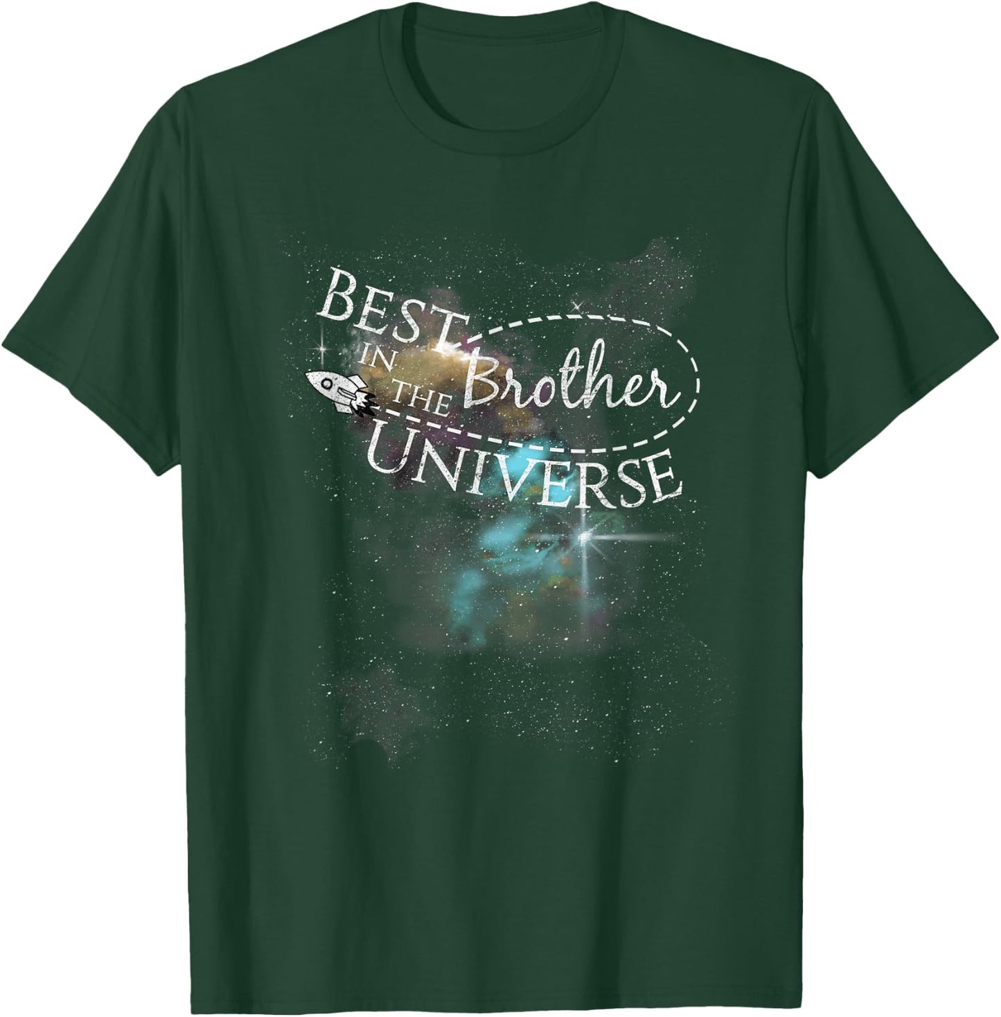 Best Brother in the Universe | Space Nebula & Galaxies Gift T-Shirt - T-Shirt | Forest