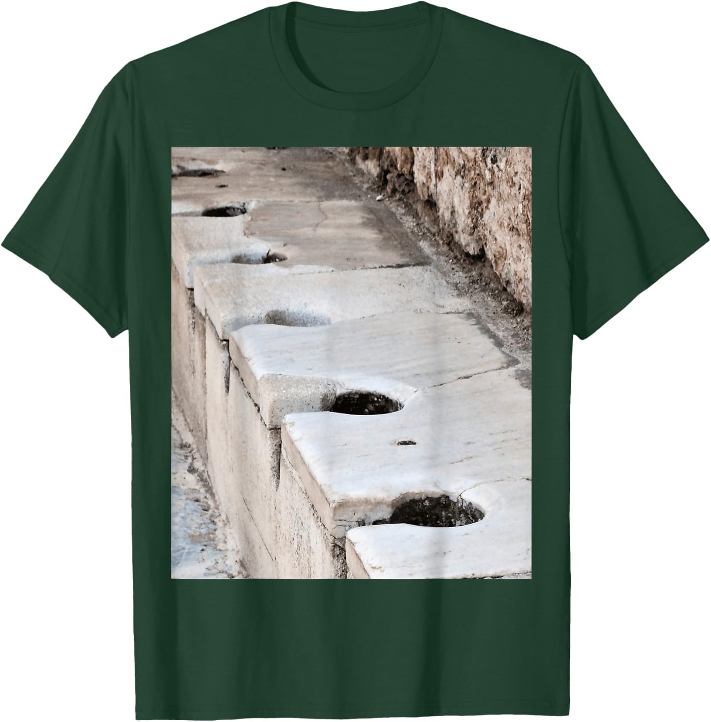 Latriana, Ancient Roman Lavatory In Ephesus Turkiye T-Shirt - T-Shirt | Forest