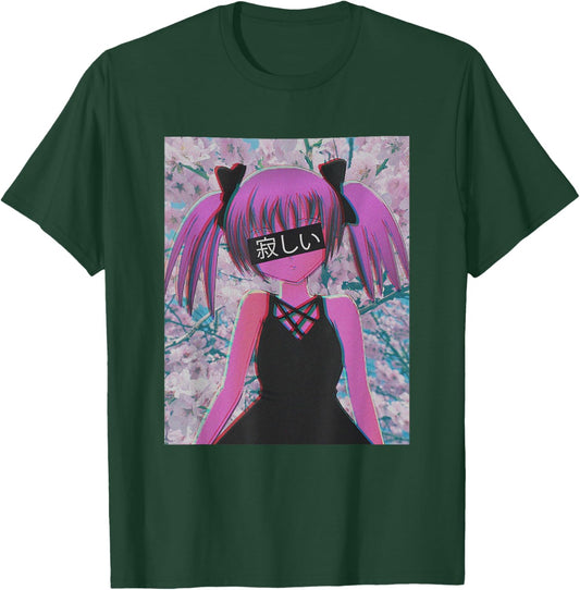 Anime Phonk Art Vaporwave Japan Lovers T-Shirt - T-Shirt | Forest