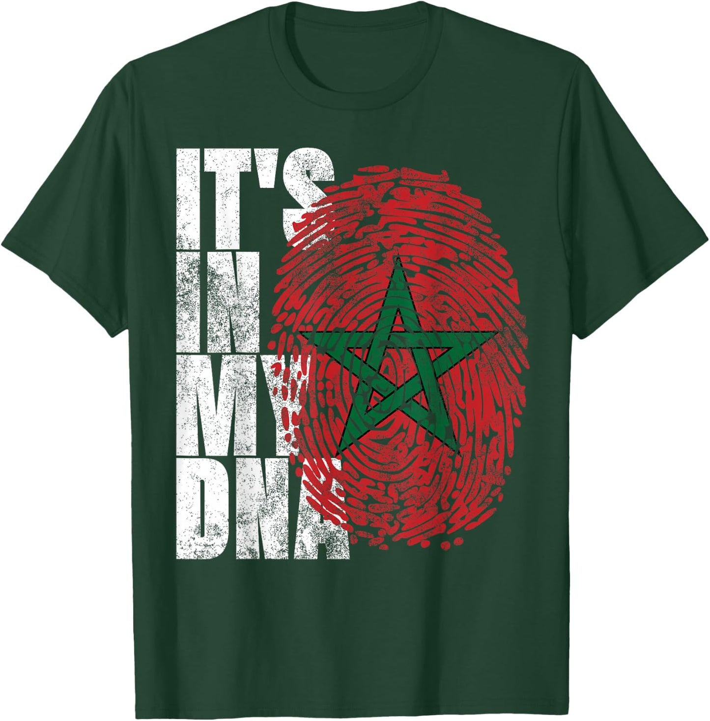 It's In My DNA Moroccan African Gifts Moorish Morocco Flag T-Shirt - T-Shirt | Forest