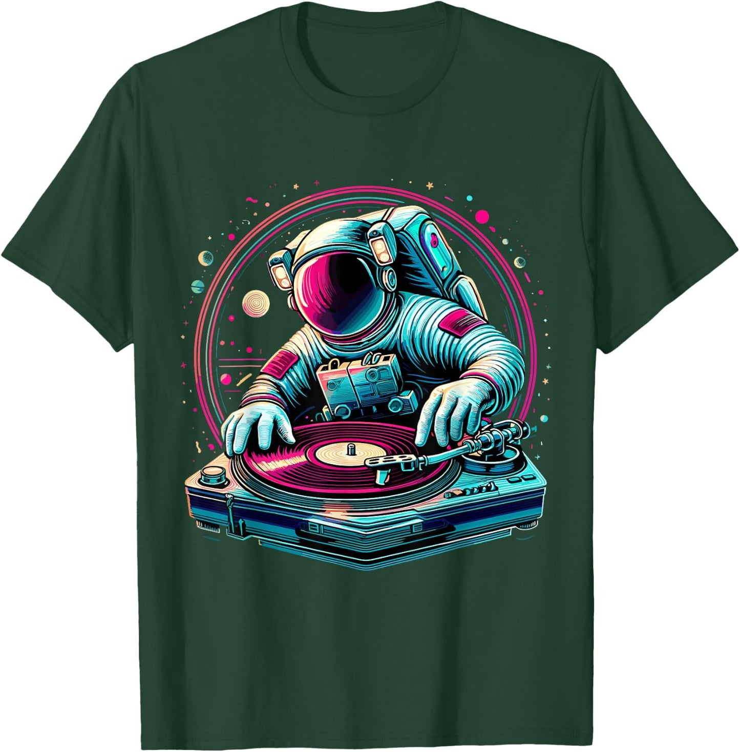 Astronaut Space DJ Planets DJing in Space T-Shirt - T-Shirt | Forest