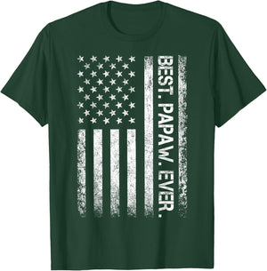 Best Papaw Ever Vintage American Flag T Shirt T-Shirt - T-Shirt | Forest