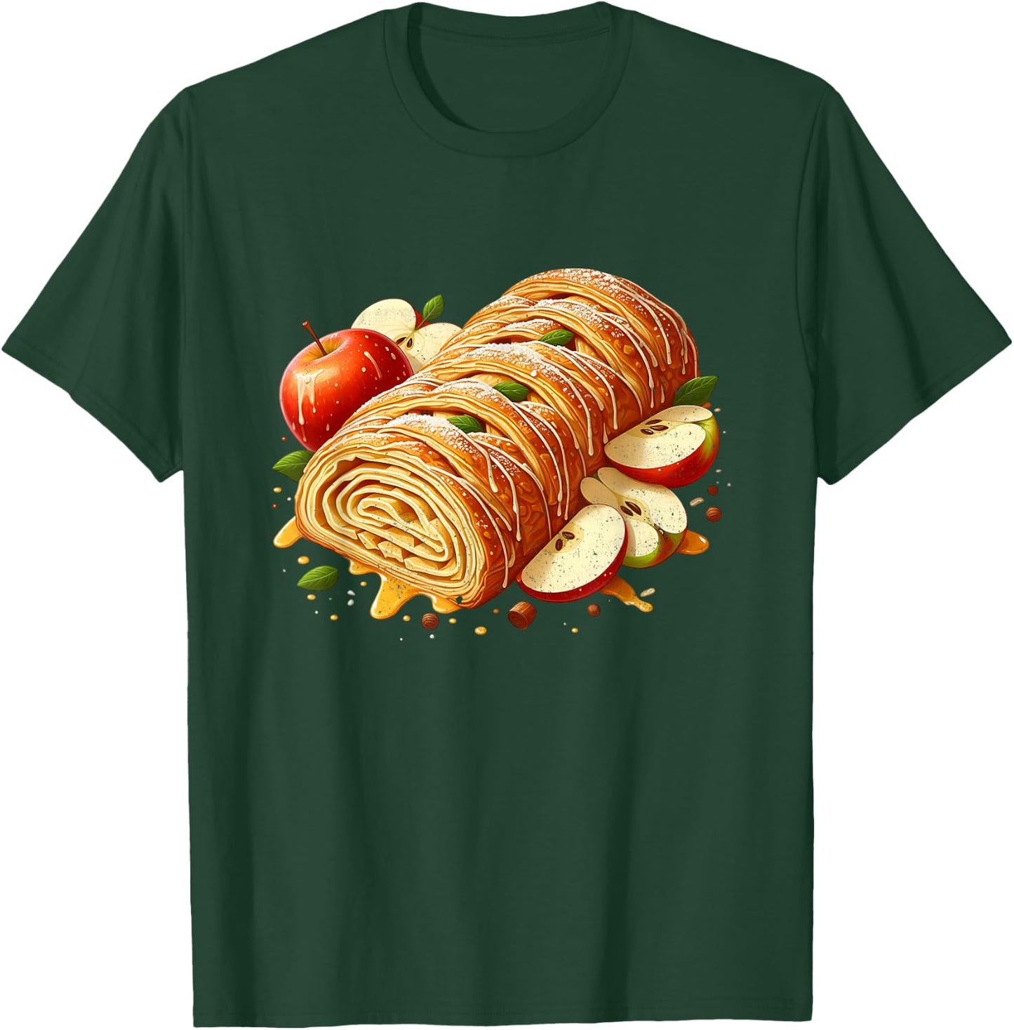 Apple Strudel Cake Design T-Shirt - T-Shirt | Forest