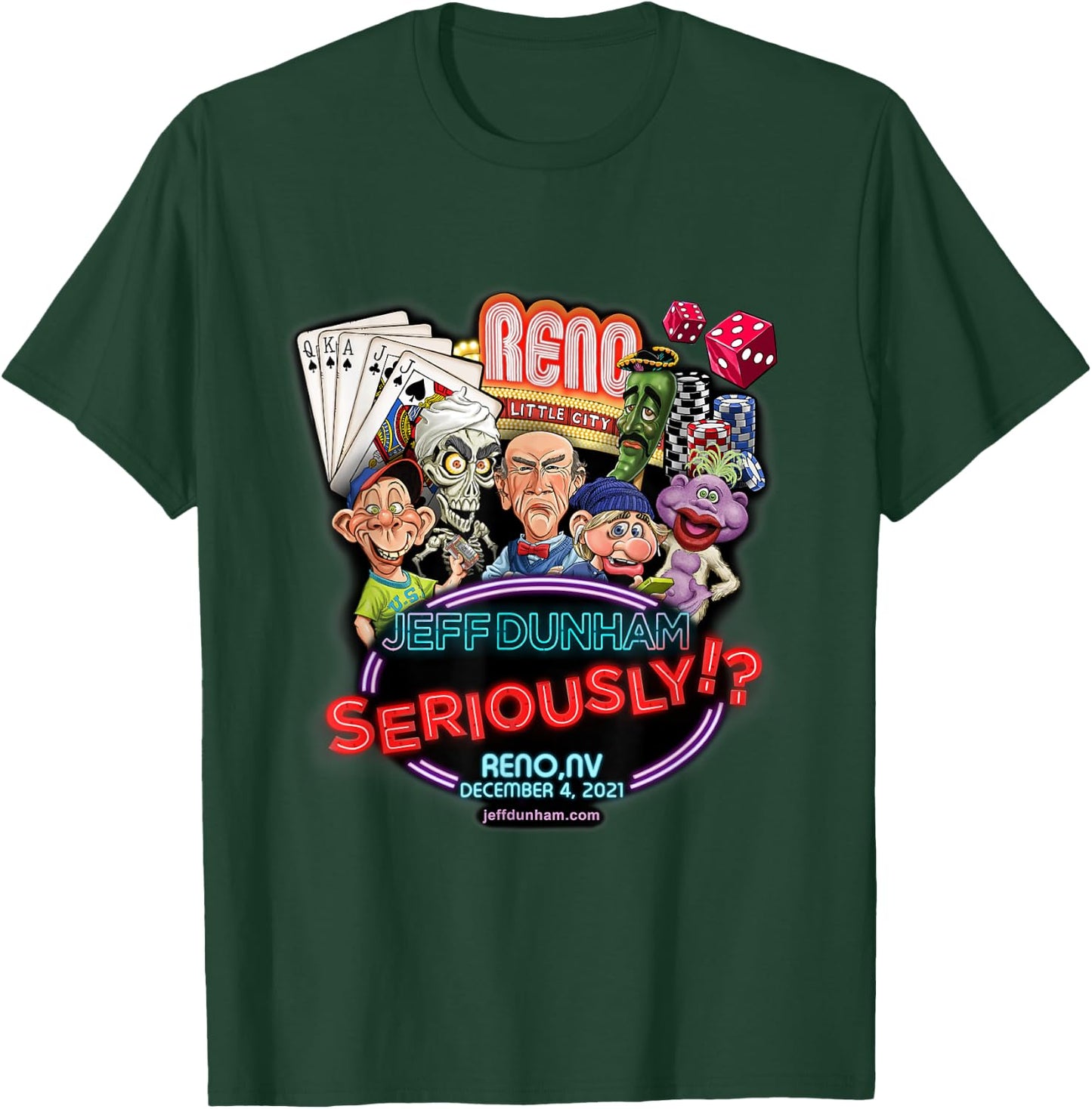 Jeff Dunham Reno, NV T-Shirt - T-Shirt | Forest