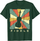 Vintage Fiddle Player Music Retro Gift T-Shirt - T-Shirt | Forest