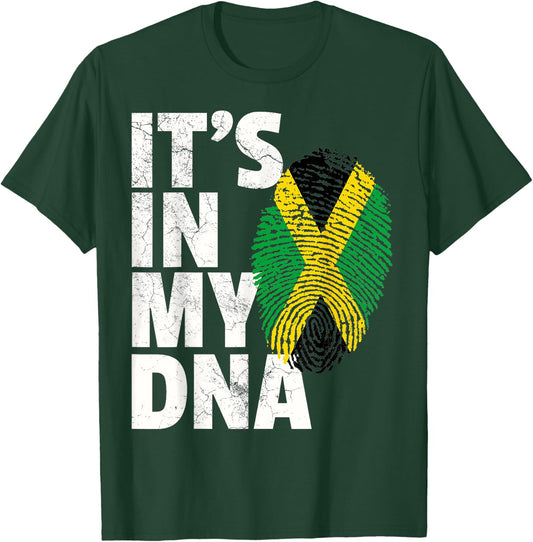 IT'S IN MY DNA Jamaica Flag Jamaican Pride Men Women Kids T-Shirt - T-Shirt | Forest