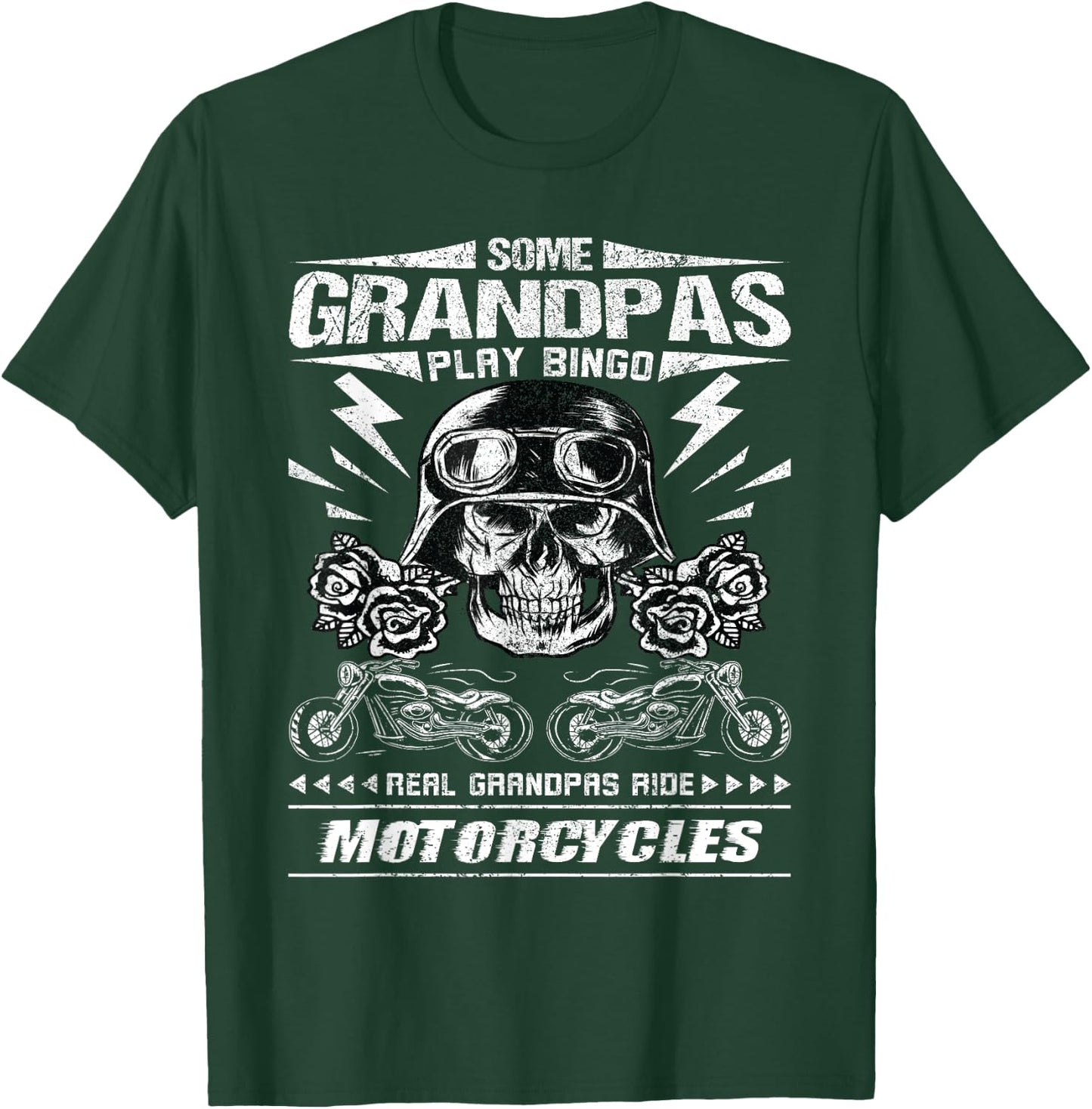 Real Grandpas Ride Motorcycles T-Shirt - T-Shirt | Forest