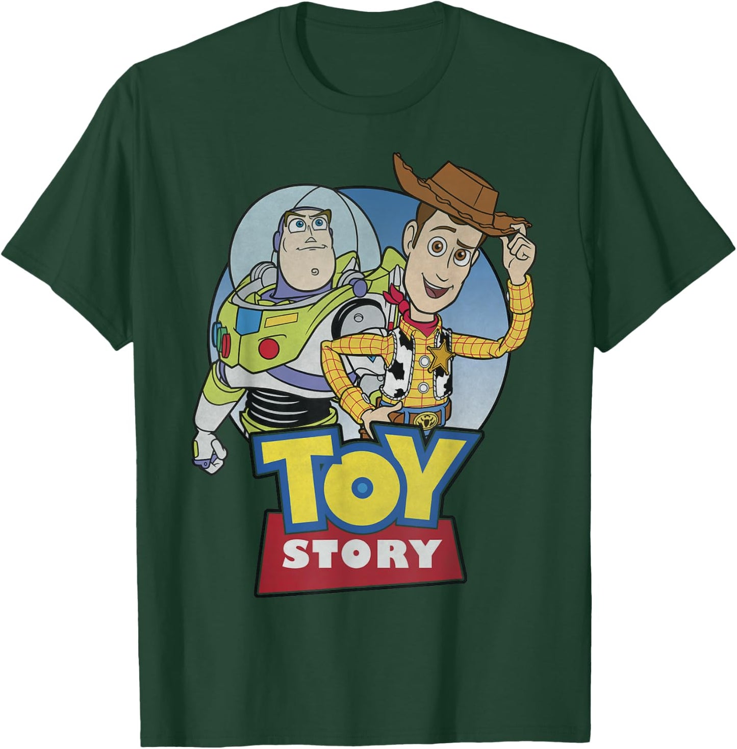 Disney Pixar Toy Story Buzz and Woody Movie Logo T-Shirt - T-Shirt | Forest