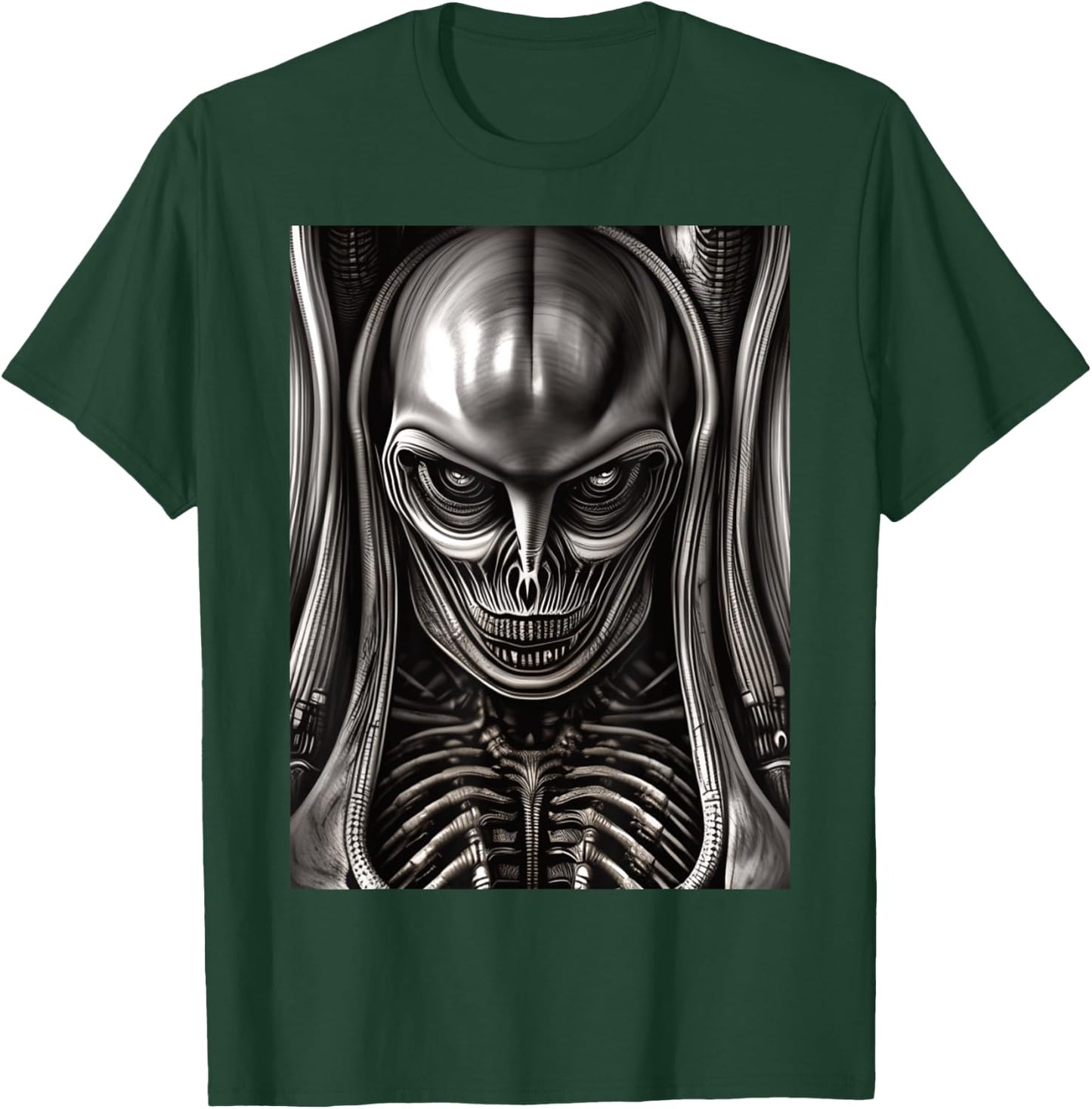 Giger Inspired Female Ancient Alien Astronaut T-Shirt - T-Shirt | Forest
