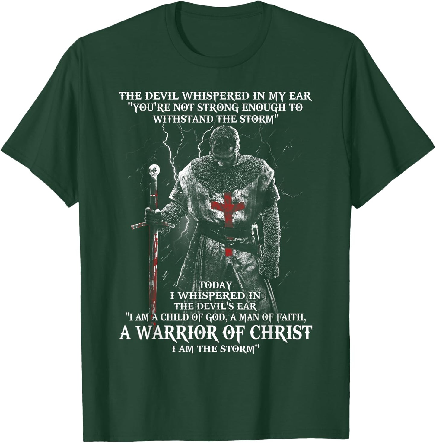 A Warrior of christ T-Shirt - T-Shirt | Forest
