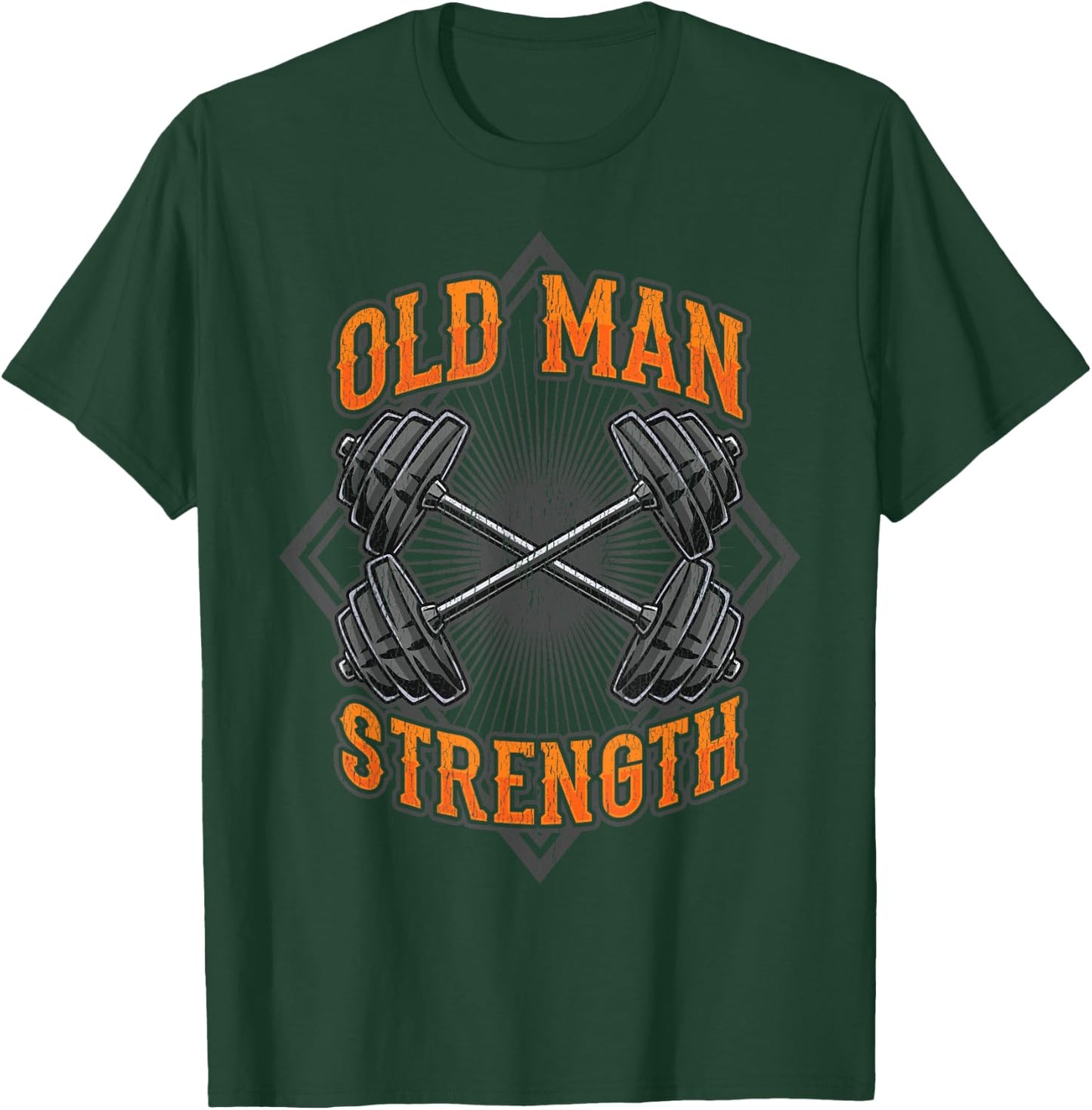 Old Man Strength Muscle Gym Training Bodybuilding Workout T-Shirt - T-Shirt | Forest